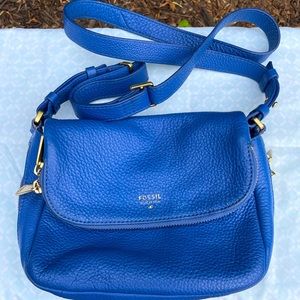 Fossil Preston crossbody royal blue